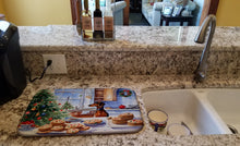Load image into Gallery viewer, Dachshund Christmas Cookies Dish Drying Mat