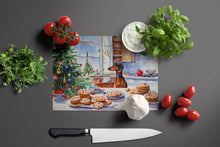 Load image into Gallery viewer, Dachshund Christmas Cookies Glass Cutting Boards – Durable, Decorative Kitchen Art