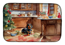 Load image into Gallery viewer, Dachshund Christmas Cookies Dish Drying Mat