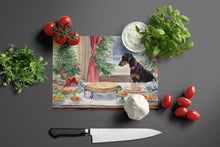 Load image into Gallery viewer, Doberman Pinscher Christmas Cookies Glass Cutting Boards – Durable, Decorative Kitchen Art