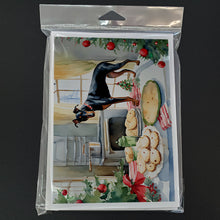 Load image into Gallery viewer, Doberman Pinscher Christmas Cookies Greeting Cards - Blank Note Cards – 8-Pack of Artist-Designed Cards with Envelopes