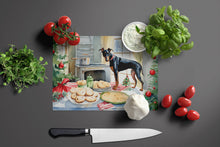 Load image into Gallery viewer, Doberman Pinscher Christmas Cookies Glass Cutting Boards – Durable, Decorative Kitchen Art