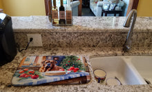 Load image into Gallery viewer, Dogue de Bordeaux Christmas Cookies Dish Drying Mat
