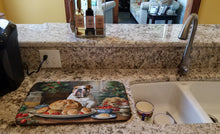 Load image into Gallery viewer, English Bulldog Christmas Cookies Dish Drying Mat