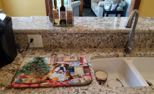 Load image into Gallery viewer, English Bulldog Christmas Cookies Dish Drying Mat