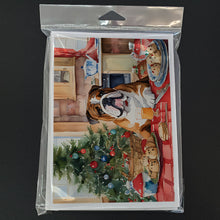 Load image into Gallery viewer, English Bulldog Christmas Cookies Greeting Cards - Blank Note Cards – 8-Pack of Artist-Designed Cards with Envelopes
