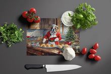 Load image into Gallery viewer, English Bulldog Christmas Cookies Glass Cutting Boards – Durable, Decorative Kitchen Art