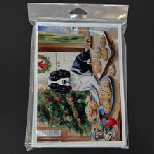 Load image into Gallery viewer, English Springer Spaniel Christmas Cookies Greeting Cards - Blank Note Cards – 8-Pack of Artist-Designed Cards with Envelopes
