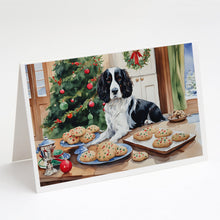 Load image into Gallery viewer, English Springer Spaniel Christmas Cookies Greeting Cards - Blank Note Cards – 8-Pack of Artist-Designed Cards with Envelopes