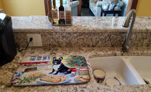 Load image into Gallery viewer, French Bulldog Christmas Cookies Dish Drying Mat