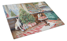 Load image into Gallery viewer, French Bulldog Christmas Cookies Glass Cutting Boards – Durable, Decorative Kitchen Art