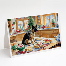 Load image into Gallery viewer, German Shepherd Christmas Cookies Greeting Cards - Blank Note Cards – 8-Pack of Artist-Designed Cards with Envelopes