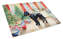 Load image into Gallery viewer, Giant Schnauzer Christmas Cookies Glass Cutting Boards – Durable, Decorative Kitchen Art