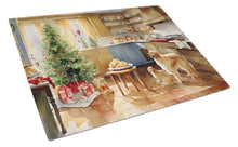 Load image into Gallery viewer, Golden Retriever Christmas Cookies Glass Cutting Boards – Durable, Decorative Kitchen Art