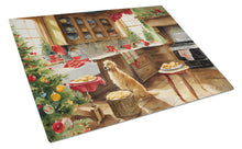 Load image into Gallery viewer, Golden Retriever Christmas Cookies Glass Cutting Boards – Durable, Decorative Kitchen Art
