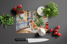 Load image into Gallery viewer, Golden Retriever Christmas Cookies Glass Cutting Boards – Durable, Decorative Kitchen Art