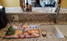Load image into Gallery viewer, Golden Retriever Christmas Cookies Dish Drying Mat