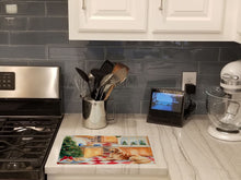 Load image into Gallery viewer, Golden Retriever Christmas Cookies Glass Cutting Boards – Durable, Decorative Kitchen Art