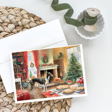 Load image into Gallery viewer, Greyhound Christmas Cookies Greeting Cards - Blank Note Cards – 8-Pack of Artist-Designed Cards with Envelopes