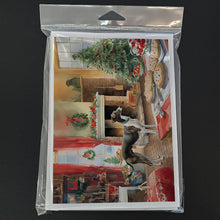 Load image into Gallery viewer, Greyhound Christmas Cookies Greeting Cards - Blank Note Cards – 8-Pack of Artist-Designed Cards with Envelopes