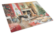Load image into Gallery viewer, Greyhound Christmas Cookies Glass Cutting Boards – Durable, Decorative Kitchen Art