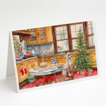 Load image into Gallery viewer, Chinese Crested Christmas Cookies Greeting Cards - Blank Note Cards – 8-Pack of Artist-Designed Cards with Envelopes