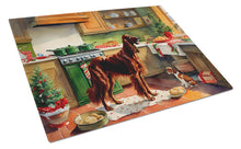 Load image into Gallery viewer, Irish Setter Christmas Cookies Glass Cutting Boards – Durable, Decorative Kitchen Art