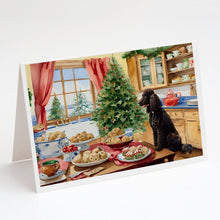 Load image into Gallery viewer, Irish Water Spaniel Christmas Cookies Greeting Cards - Blank Note Cards – 8-Pack of Artist-Designed Cards with Envelopes