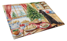 Load image into Gallery viewer, Irish Water Spaniel Christmas Cookies Glass Cutting Boards – Durable, Decorative Kitchen Art