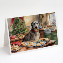 Load image into Gallery viewer, Irish Wolfhound Christmas Cookies Greeting Cards - Blank Note Cards – 8-Pack of Artist-Designed Cards with Envelopes