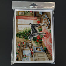 Load image into Gallery viewer, Irish Wolfhound Christmas Cookies Greeting Cards - Blank Note Cards – 8-Pack of Artist-Designed Cards with Envelopes
