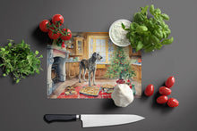 Load image into Gallery viewer, Irish Wolfhound Christmas Cookies Glass Cutting Boards – Durable, Decorative Kitchen Art