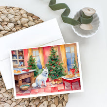 Load image into Gallery viewer, Japanese Spitz Christmas Cookies Greeting Cards - Blank Note Cards – 8-Pack of Artist-Designed Cards with Envelopes