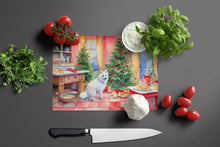 Load image into Gallery viewer, Japanese Spitz Christmas Cookies Glass Cutting Boards – Durable, Decorative Kitchen Art