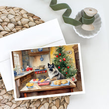 Load image into Gallery viewer, Keeshond Christmas Cookies Greeting Cards - Blank Note Cards – 8-Pack of Artist-Designed Cards with Envelopes