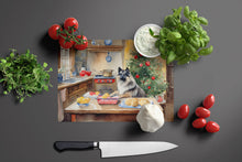 Load image into Gallery viewer, Keeshond Christmas Cookies Glass Cutting Boards – Durable, Decorative Kitchen Art