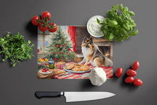 Load image into Gallery viewer, Keeshond Christmas Cookies Glass Cutting Boards – Durable, Decorative Kitchen Art