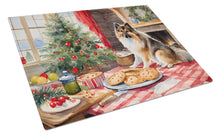 Load image into Gallery viewer, Keeshond Christmas Cookies Glass Cutting Boards – Durable, Decorative Kitchen Art