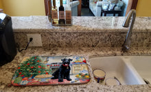 Load image into Gallery viewer, Kerry Blue Terrier Christmas Cookies Dish Drying Mat