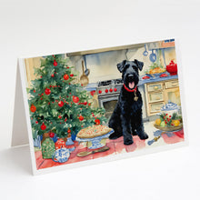 Load image into Gallery viewer, Kerry Blue Terrier Christmas Cookies Greeting Cards - Blank Note Cards – 8-Pack of Artist-Designed Cards with Envelopes