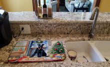 Load image into Gallery viewer, Kerry Blue Terrier Christmas Cookies Dish Drying Mat