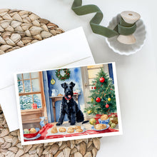 Load image into Gallery viewer, Kerry Blue Terrier Christmas Cookies Greeting Cards - Blank Note Cards – 8-Pack of Artist-Designed Cards with Envelopes