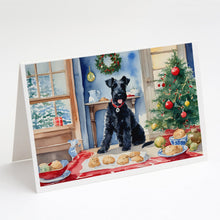 Load image into Gallery viewer, Kerry Blue Terrier Christmas Cookies Greeting Cards - Blank Note Cards – 8-Pack of Artist-Designed Cards with Envelopes