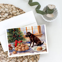Load image into Gallery viewer, Labrador Retriever Christmas Cookies Greeting Cards - Blank Note Cards – 8-Pack of Artist-Designed Cards with Envelopes