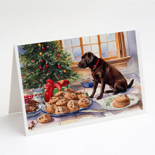 Load image into Gallery viewer, Labrador Retriever Christmas Cookies Greeting Cards - Blank Note Cards – 8-Pack of Artist-Designed Cards with Envelopes