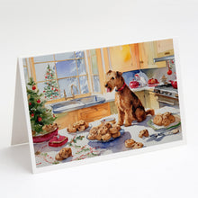 Load image into Gallery viewer, Lakeland Terrier Christmas Cookies Greeting Cards - Blank Note Cards – 8-Pack of Artist-Designed Cards with Envelopes