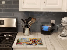 Load image into Gallery viewer, Lakeland Terrier Christmas Cookies Glass Cutting Boards – Durable, Decorative Kitchen Art
