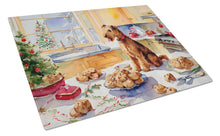 Load image into Gallery viewer, Lakeland Terrier Christmas Cookies Glass Cutting Boards – Durable, Decorative Kitchen Art