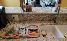 Load image into Gallery viewer, Lhasa Apso Christmas Cookies Dish Drying Mat