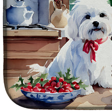 Load image into Gallery viewer, Maltese Christmas Cookies Dish Drying Mat